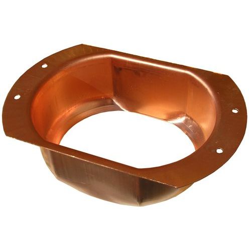 Shop K Style Wide Flange Oval Gutter Outlet | Gutter Supply